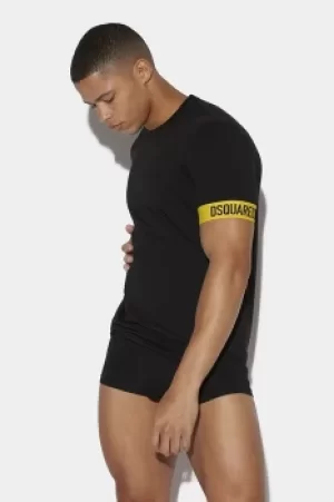Image of DSQUARED2 Men T-Shirt Black Size S 95% Cotton 5% Elastane