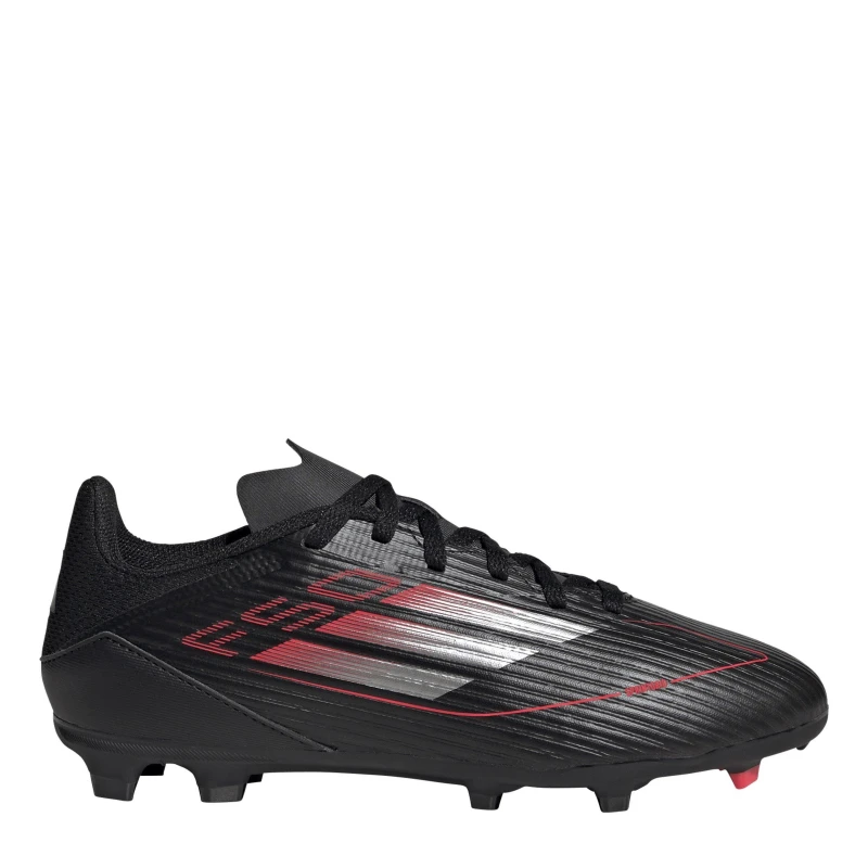 Image of adidas Unisex Kids F50 League Firm Ground Football Boots Black/Iron Met unisex 3.5 (36)