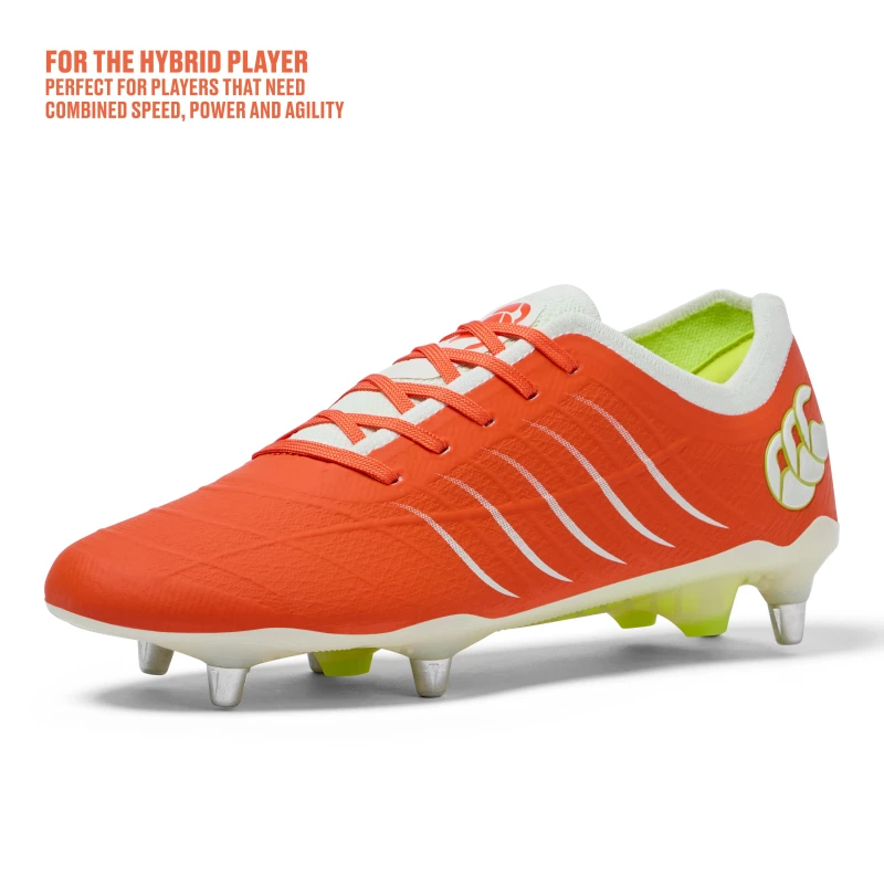 Image of Canterbury Phoenix 2 Elite Mens Soft Ground Rugby Boots Tangerine male 7 (41.5)