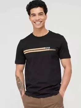 Image of BOSS Tessler 197 Slim Fit T-Shirt - Black, Size L, Men