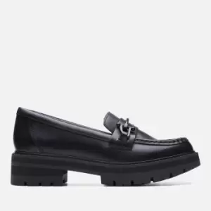 Image of Clarks Womens Orianna Bit Leather Loafers - UK 3