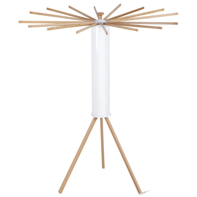 Image of Gr8 Home Octopus Drying Rack Clothes Airer 16 Wooden Arms Laundry Dryer Tripod Hanger White