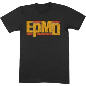 Image of EPMD - Distressed Classic Logo Unisex Small T-Shirt - Black