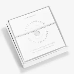Image of A Littles Love Laughter Happy Ever After Silver 17.5cm Stretch Bracelet 5245