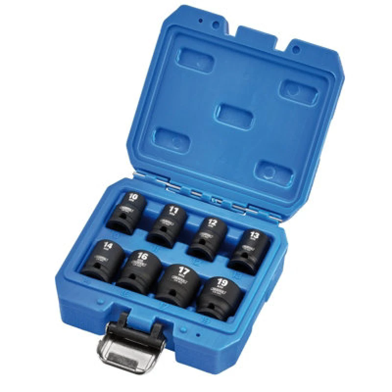 Image of Draper Hi Torq 8 Piece 3/8" Drive Hexagon Impact Socket Set 20203 Drive: 3/8"