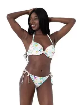 Image of Dorina Koro Twist Front Bikini Top, White, Size 32B, Women