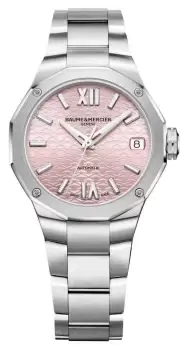 Image of Baume & Mercier M0A10675 Riviera Automatic Pink Dial Watch