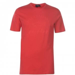 Image of Paul And Shark Yacht Tonal Logo T Shirt - Red 577