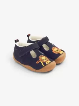Image of Start-Rite Navy Lion T-Bar Pre Walker Shoes