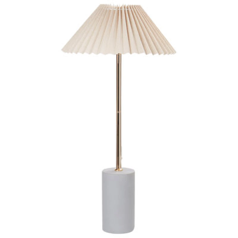 Image of Beliani Table Lamp Baluarte Faux Linen Beige