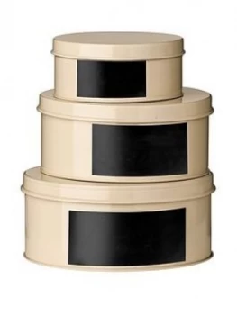 Image of Premier Housewares Clifton Set Of 3 Storage Tins With Chalkboard