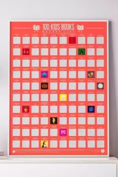 Image of 100 Kids Books Scratch Off Bucket List Poster