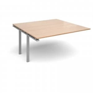 Image of Adapt II Boardroom Table Add On Unit 1600mm x 1600mm - Silver Frame b