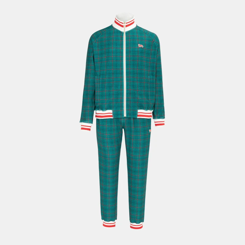 Image of Lonsdale Gent Tracksuit Mens Green Check male S