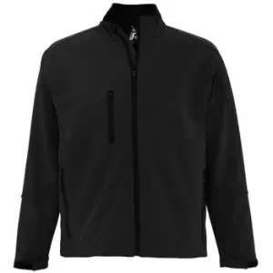 Image of SOLS Mens Relax Soft Shell Jacket (Breathable, Windproof And Water Resistant) (M) (Black)