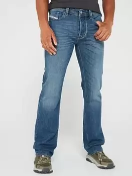 Image of Diesel Larkee Straight Fit Jeans - Dark Wash, Dark Wash, Size 32, Inside Leg Regular, Men