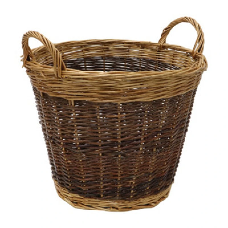 Image of JVL Classic Medium Log Basket - Two Tone Brown