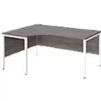 Image of Dams International Left Hand Ergonomic Desk MB16ELWHGO 1,600 x 1,200 x 725 mm