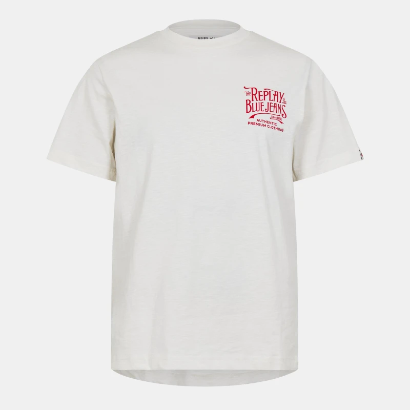 Image of Replay Back Jeans T-Shirt White male S