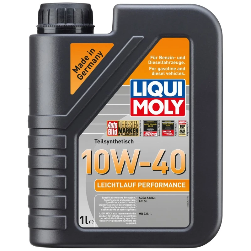 Image of LIQUI MOLY 2338 Engine oil Leichtlauf Performance 10W-40 Capacity: 1l, Part Synthetic Oil Engine Oil (1862)