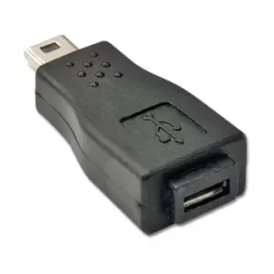 Image of Lindy USB Adapter, USB Micro-B Female to Mini-B Male