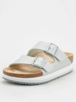 Image of Birkenstock Papillio by Birkenstock Arizona Wedge Sandals - Metallic, Size 6, Women