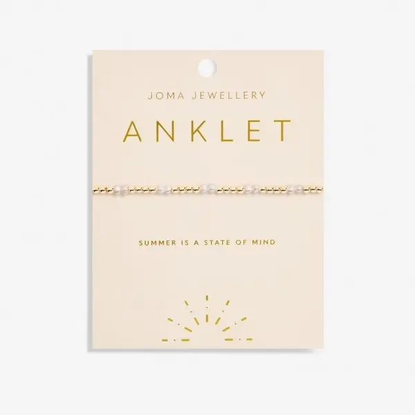 Image of Anklet Pearl Gold Plated Anklet 23cm Stretch Anklet 6940