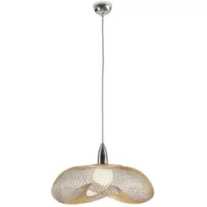 Image of Schuller Forma Wire Frame Pendant Ceiling Light Chrome, Shiny Gold, E27