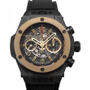 Image of Big Bang Unico Magic Gold Automatic Skeleton Dial Black Ceramic Mens Watch