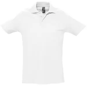 Image of SOLS Mens Spring II Short Sleeve Heavyweight Polo Shirt (M) (White)