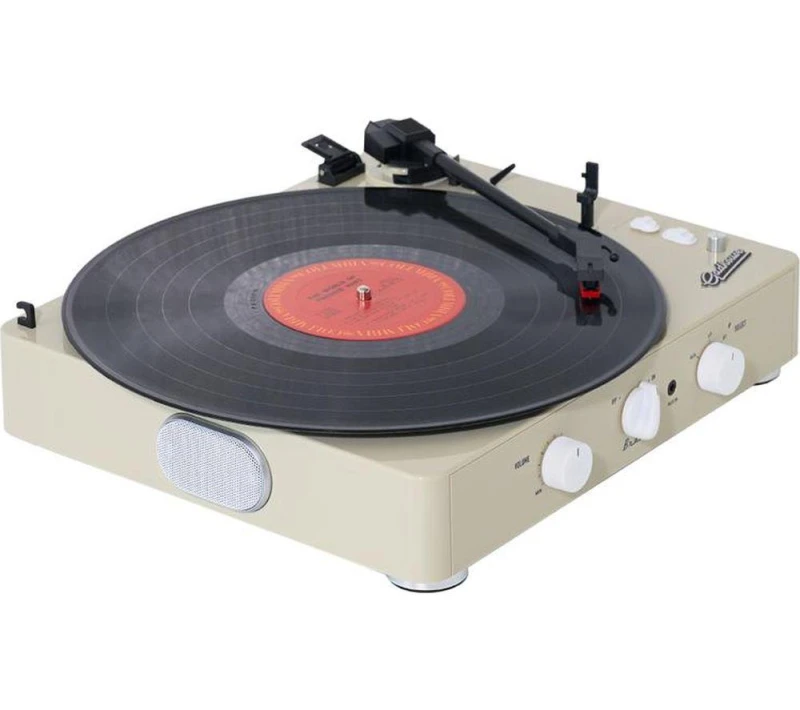 Image of GADHOUSE Brad Retro MKII Belt Drive Bluetooth Turntable - Ivory, Cream 608011332396