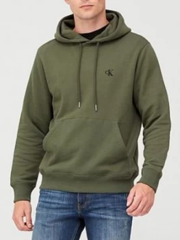Image of Calvin Klein Jeans Ck Essential Regular Overhead Hoodie - Green