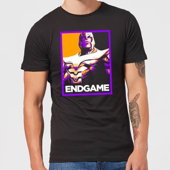 Image of Avengers Endgame Thanos Poster Mens T-Shirt - Black - 5XL