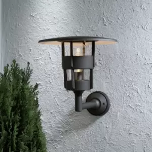 Image of Konstsmide Freja Outdoor Classic Lantern Matt Black Wall Light, IP23