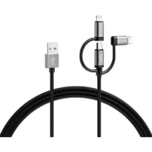 Image of Varta Speed Charge & Sync 3in1 USB-A to Lightning/Micro-USB/USB-C 57937101111 Charging cable