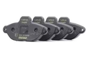 Image of TEXTAR Brake pad set Q+ 2143602 Brake pads,Brake pad set, disc brake FIAT,LANCIA,PANDA (169),PUNTO (188),Seicento / 600 Schragheck (187_),PUNTO (176)