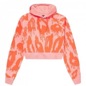Image of Nicce Mime Cropped Hoodie Womens - Peach