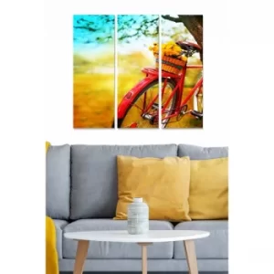 Image of MDF281101136 Multicolor Decorative MDF Painting (3 Pieces)