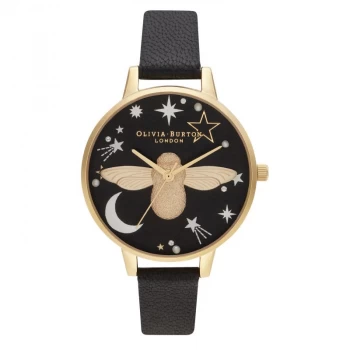 Image of Ladies Olivia Burton Ramadan 3D Bee Black & Gold Watch