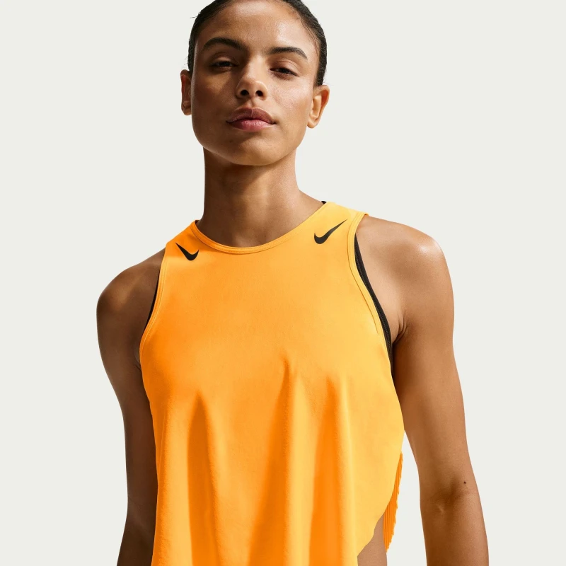 Image of Nike Womens Nike AS Crop Tank Top Citron Pulse female 8 (XS)