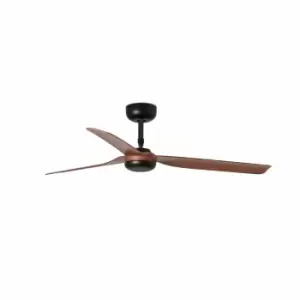 Image of Punt Black, Dark Wood 3 Blade Ceiling Fan With DC Motor