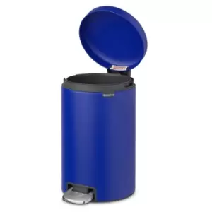 Image of Brabantia newIcon Pedal Bin 12 Litre Plastic Bucket Mineral Powerful Blue