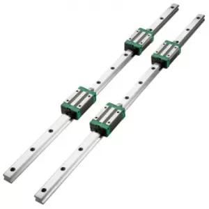 Image of VEVOR 3PCS Linear Rail 0.78-66 Inch, Linear Bearings and Rails with 4PCS HSR20 Bearing Block, Linear Motion Slide Rails plus for DIY CNC Routers Lathe