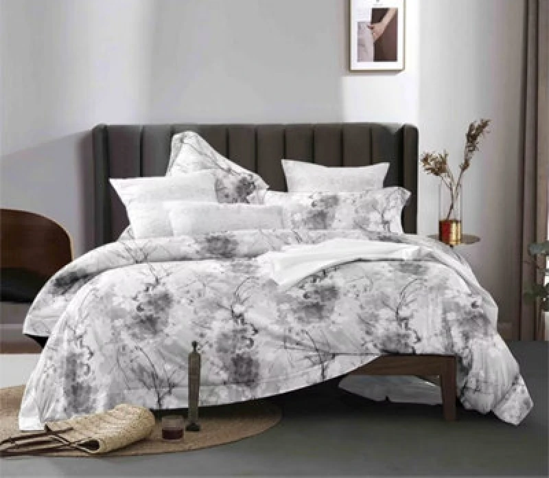 Image of Ezysleep Ezysleep Grey Forest Printed Duvet Set Size: Single Grey Single Unisex 0721545589798