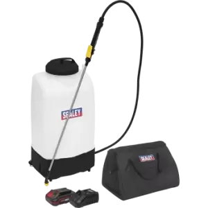 Image of Sealey CP20VGBS 20v Cordless SV20 Series Garden Backpack Sprayer 1 x 2ah Li-ion Charger Bag