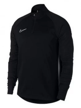 Image of Boys, Nike Junior Academy Dri Drill Top, Black, Size S (8-9 Years)