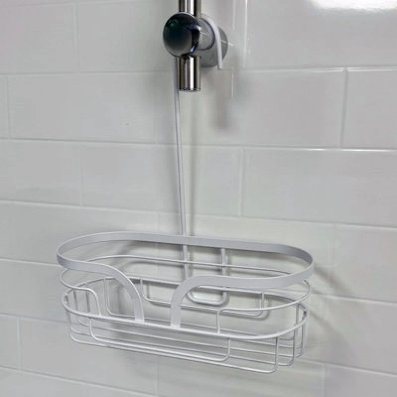 Image of Showerdrape Dante Steel Mini Hook Over Shower Caddy White