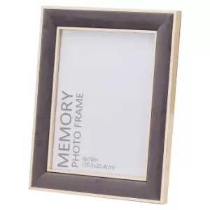 Image of Grey Velvet With Gold 8X10 Frame