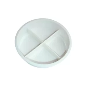 Image of Major Brushes Plastic Saucer 4 Division 11cm Diameter Pack of 10