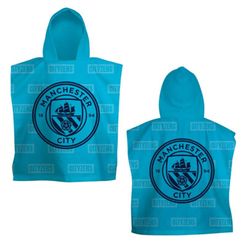 Image of MAN CITY Manchester City Fc Towel Poncho